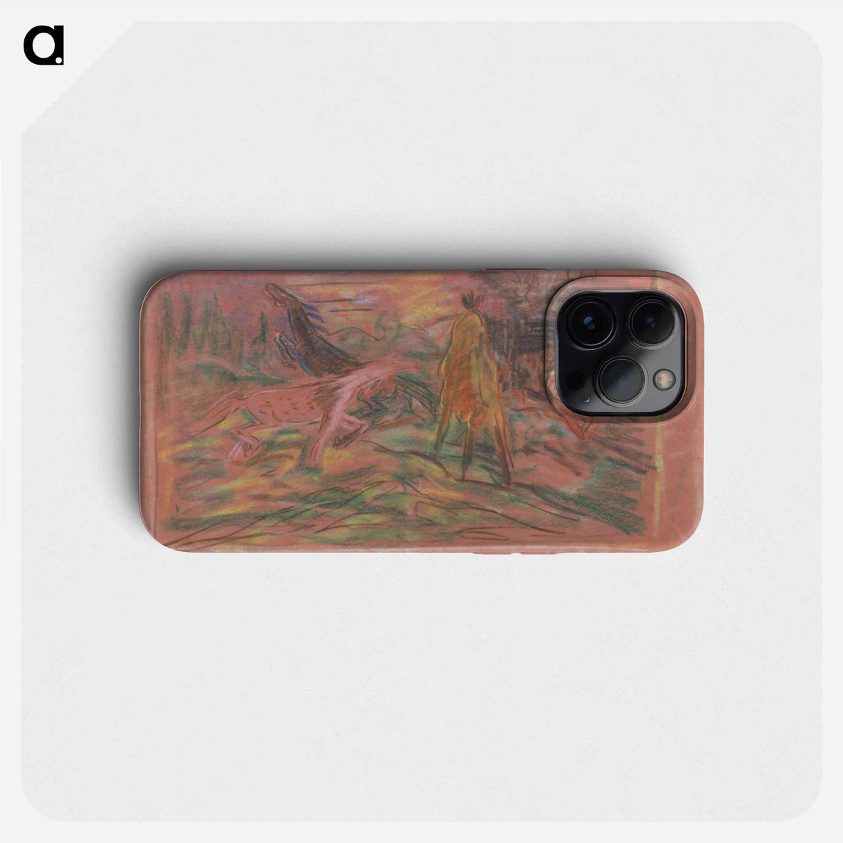 Horses in a pasture - アーノルド ピーター ワイズ クビンチャン Phone Case.