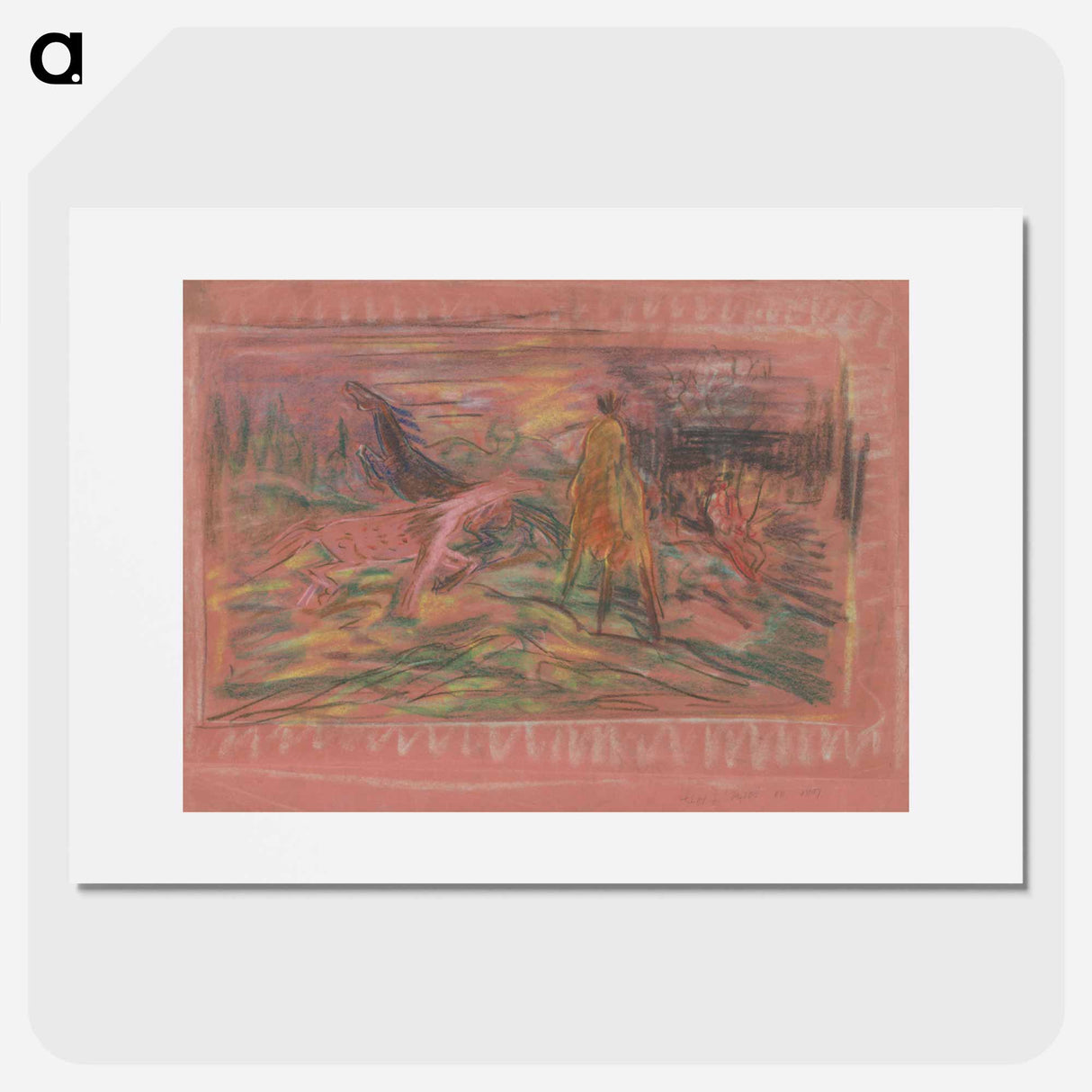 Horses in a pasture - アーノルド ピーター ワイズ クビンチャン Poster.