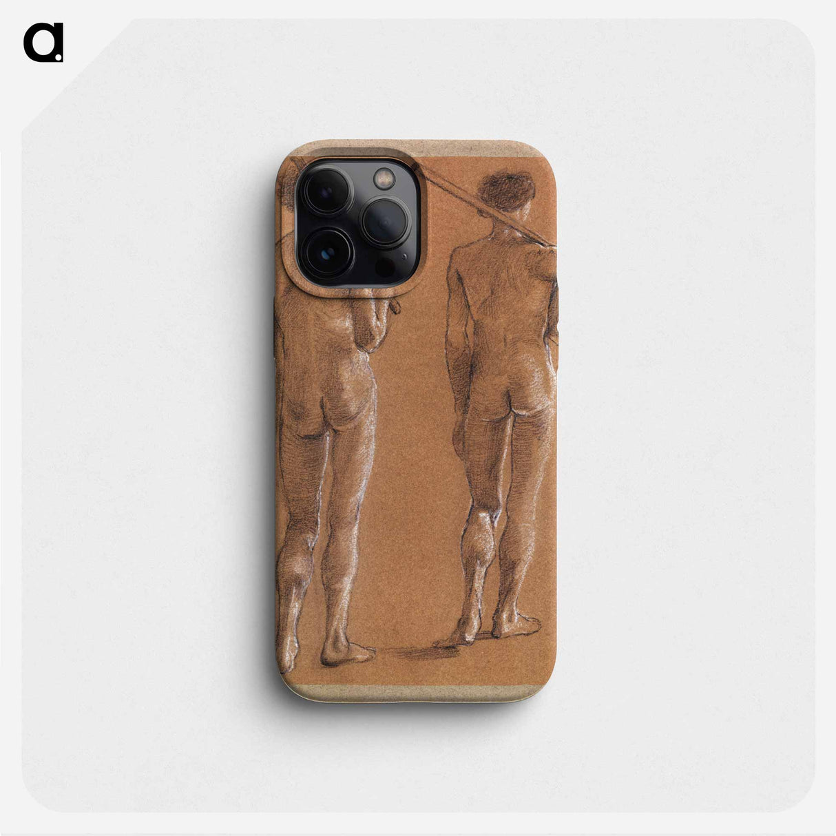St George Series: Male Nude: Studies of two Soldiers for The Princess led to the Dragon - エドワード バーン ジョーンズ Phone Case.