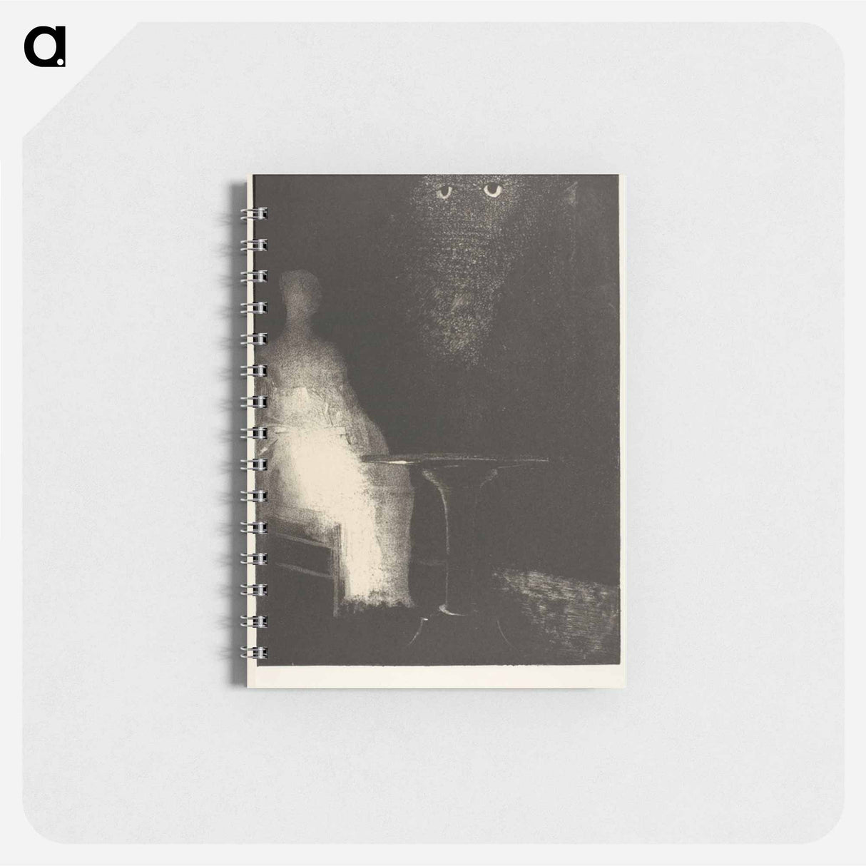 I Continued to Gaze on the Chair, and Fancied I Saw on It a Pale Blue Misty Outline of a Human Figure - オディロン ルドン Memo.