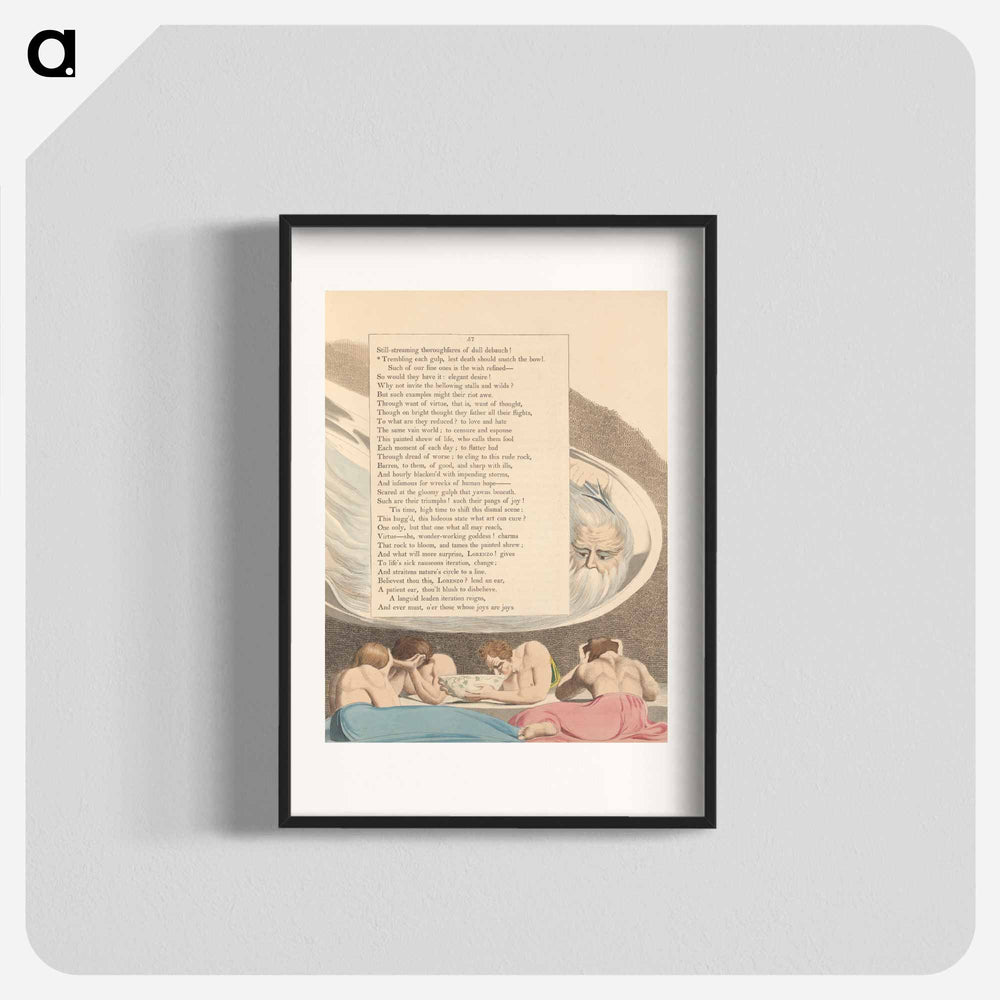 Trembling Each Gulp, Lest Death Should Snatch the Bowl - ウィリアム ブレイク Poster.