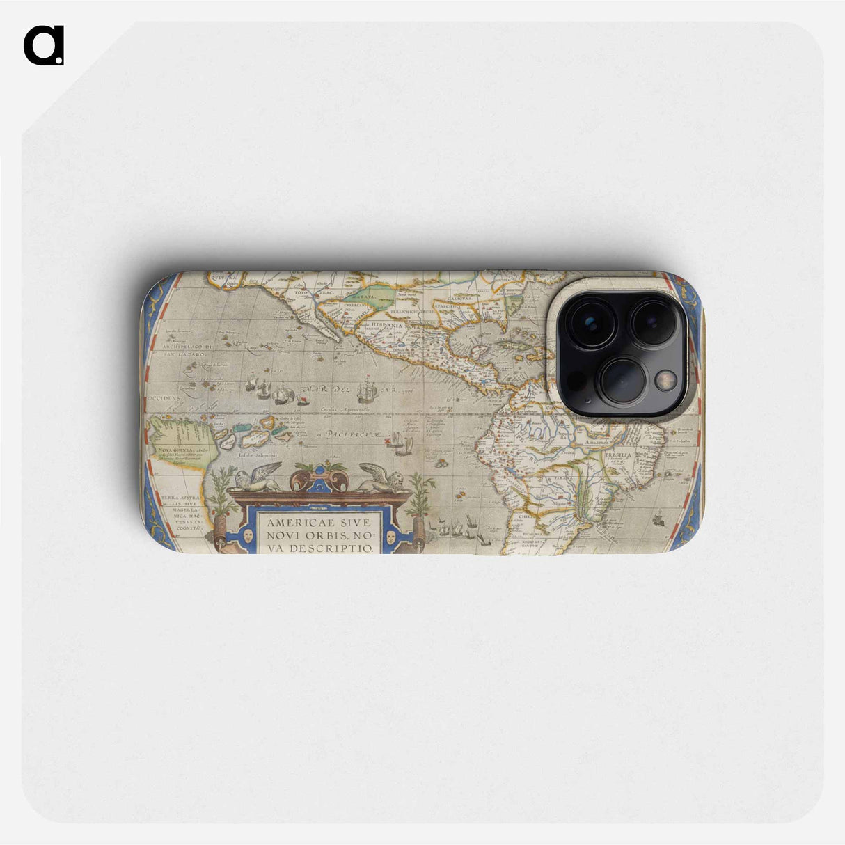 America Sive Novi Orbis Nova Descriptio - アンティーク地図 Phone Case.