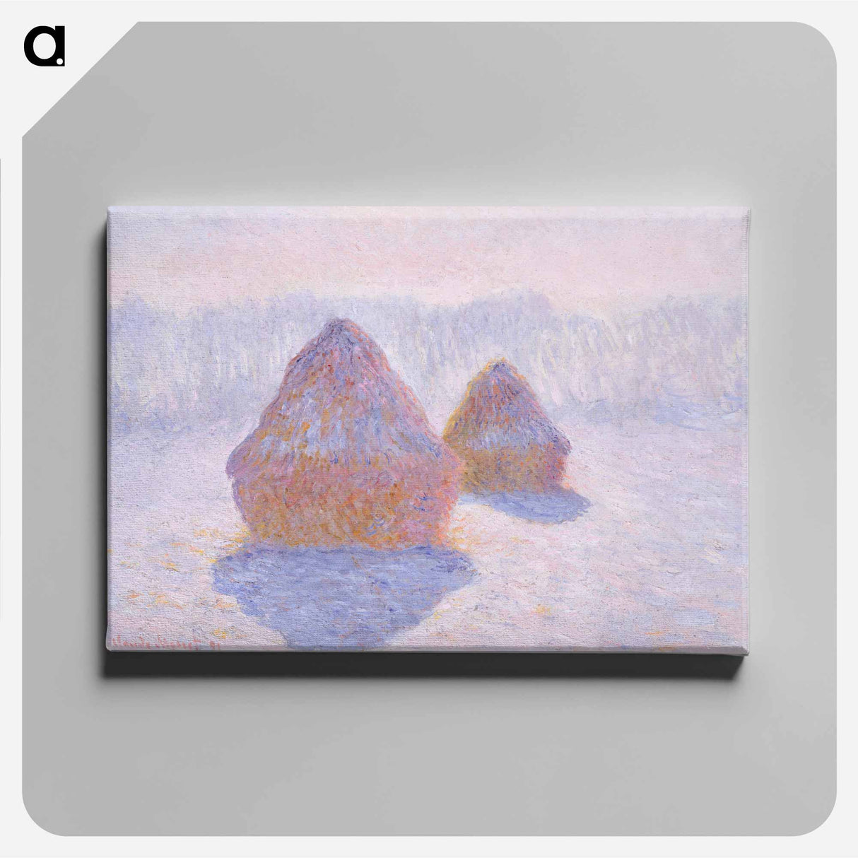 Haystacks (Effect of Snow and Sun) - クロード モネ Canvas.