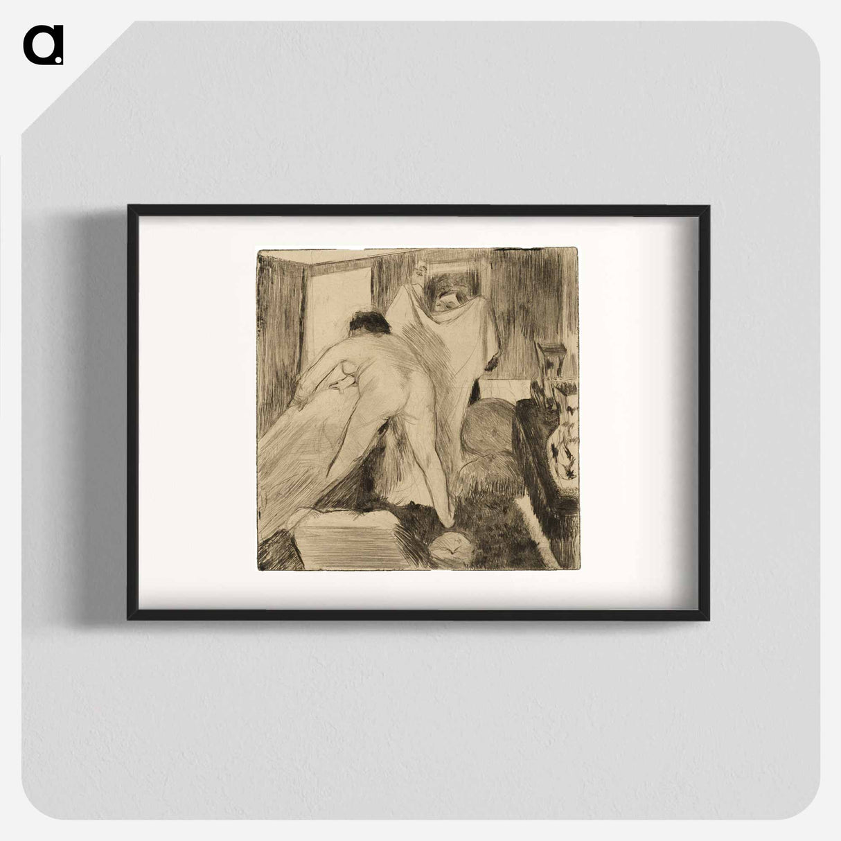 Leaving the Bath - エドガー ドガ Poster.