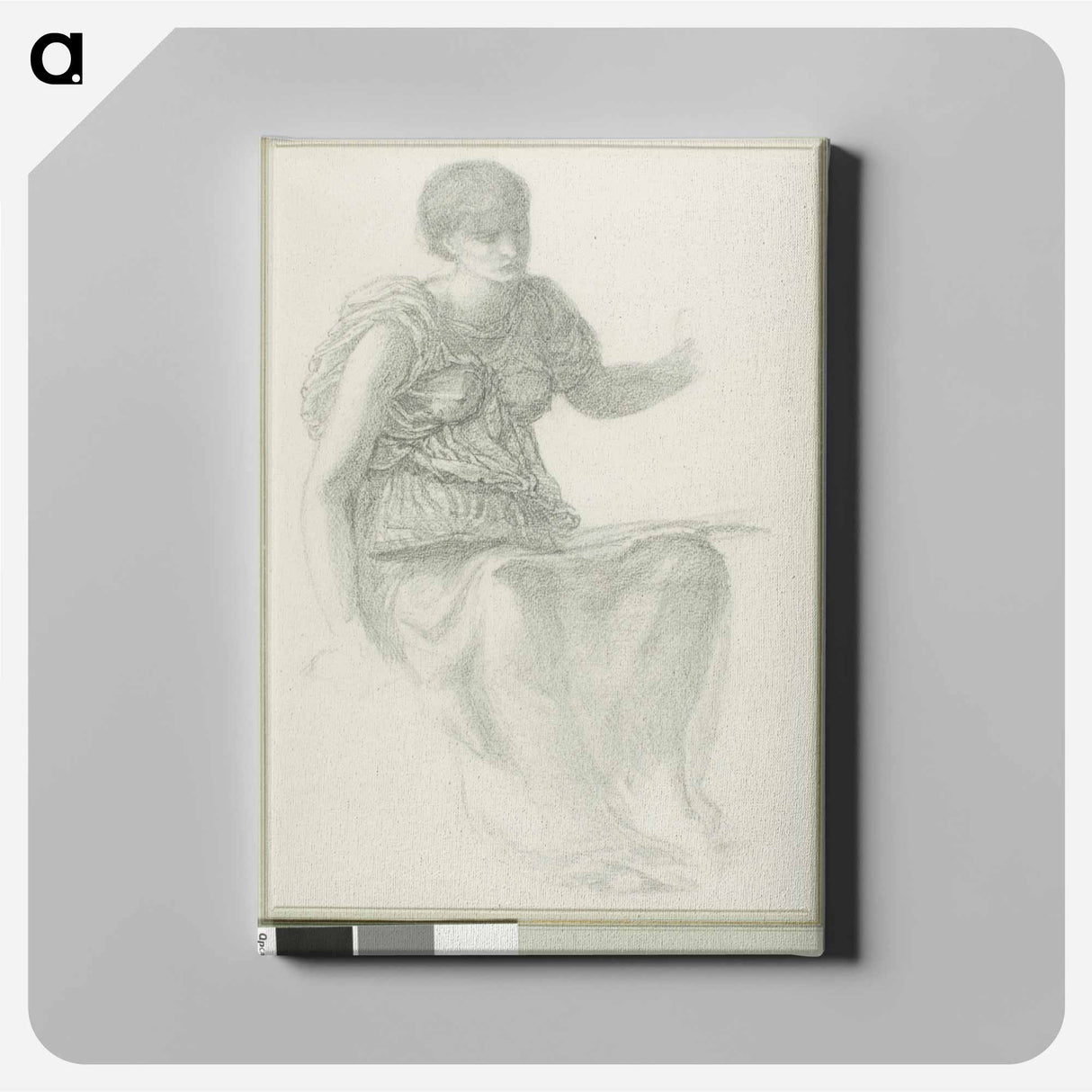 Study for One of the Fates - エドワード バーン ジョーンズ Canvas.