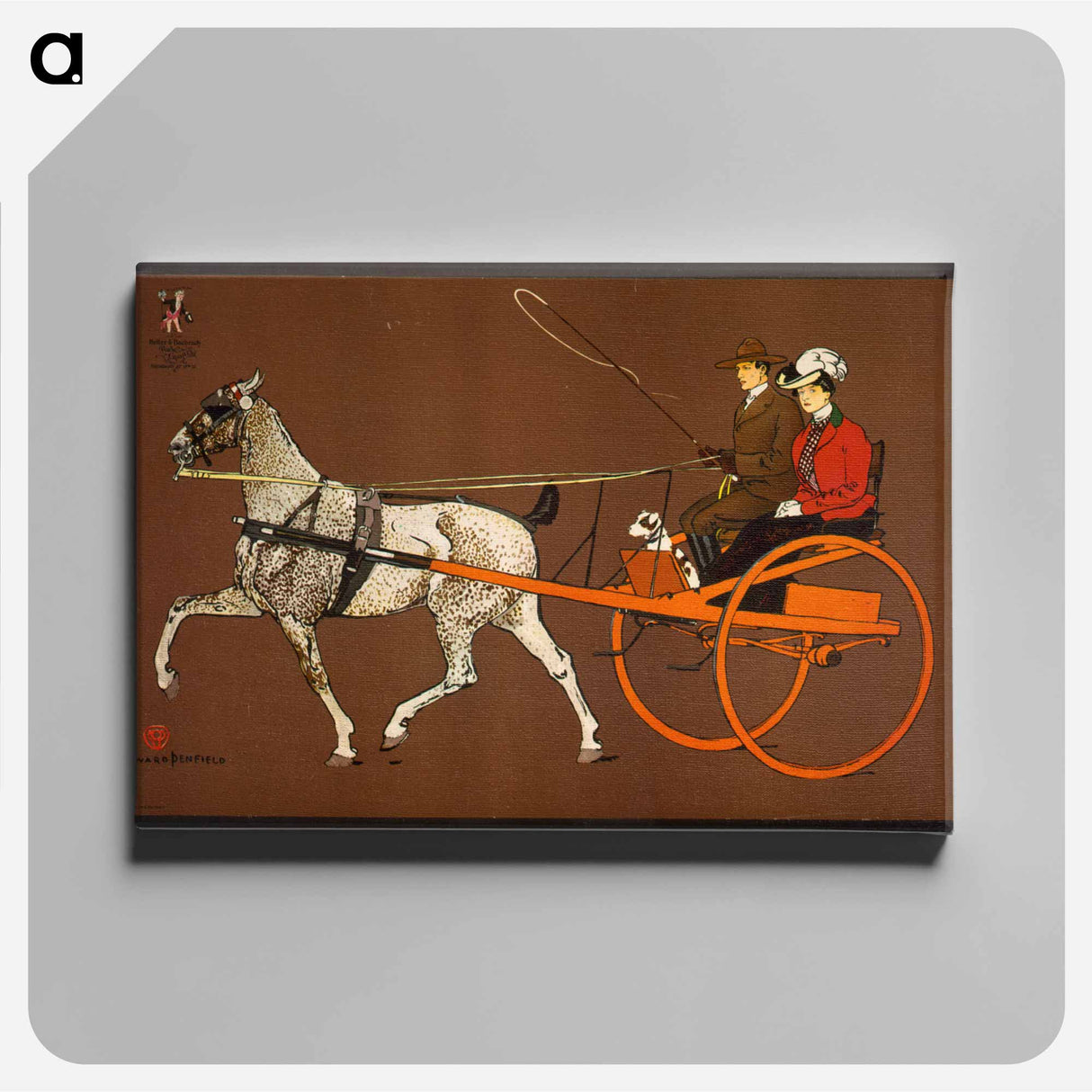 アートパネル-Couple in a carriage - エドワード ペンフィールド Canvas.