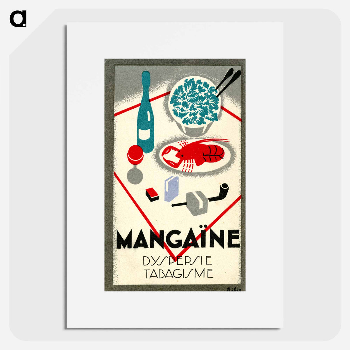 アートポスター-Mangaïne: Dyspepsie, Tabagisme
- 国立医学図書館 Poster.