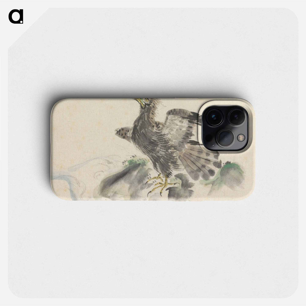 Roofvogel op rots - 歌川 国芳 Phone Case.