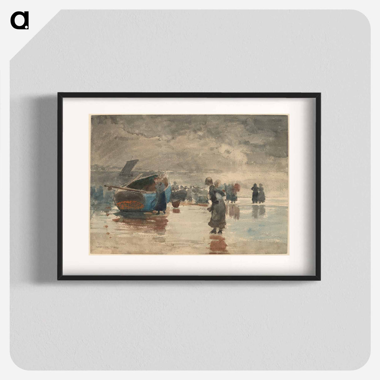 On the Sands - ウィンスロー ホーマー Poster.