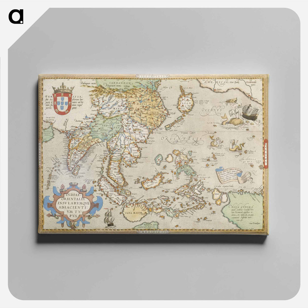 Indiae Orientalis Insularumque Adiacientium Typus - アンティーク地図 Canvas.