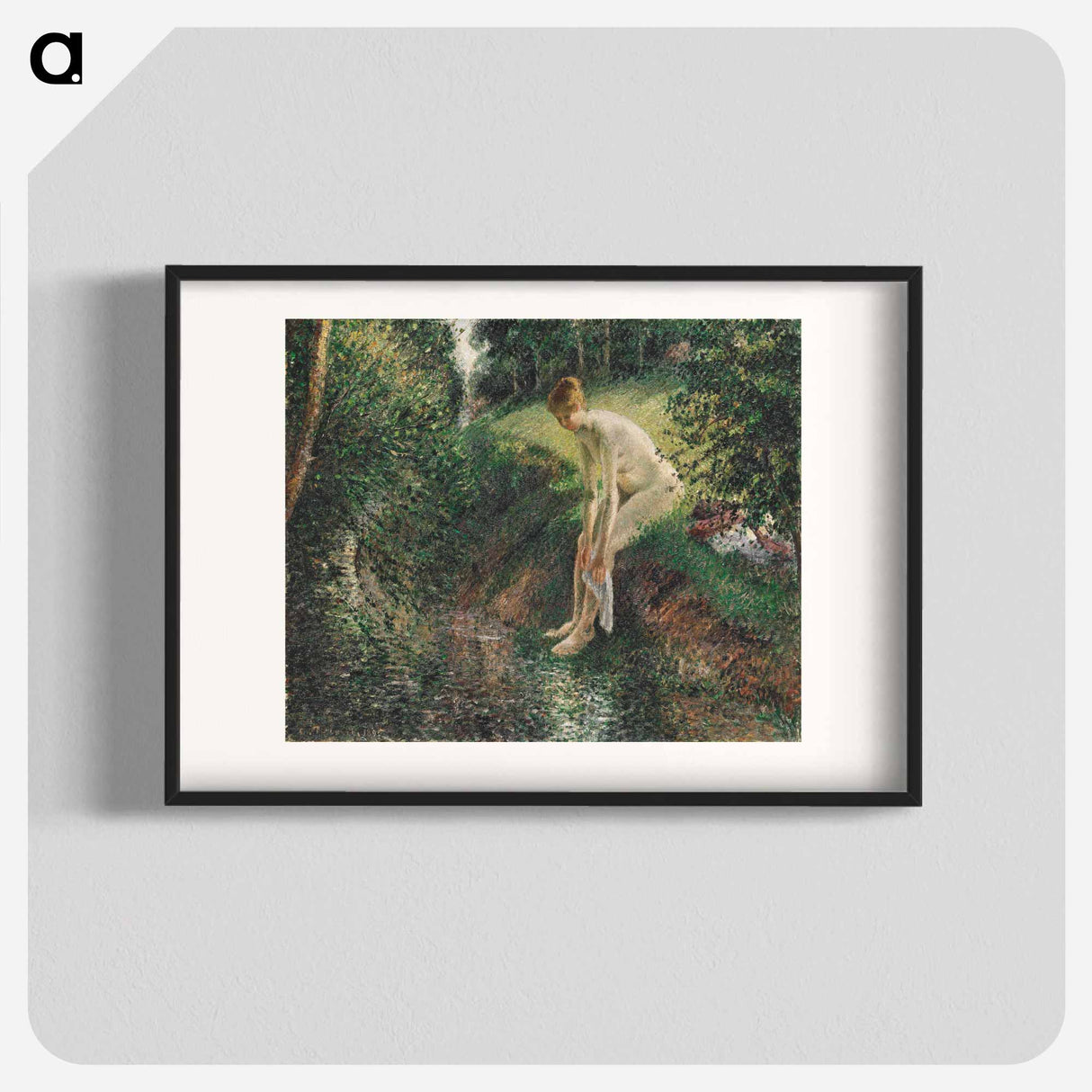 アートポスター-Bather in the Woods - カミーユ ピサロ Poster.