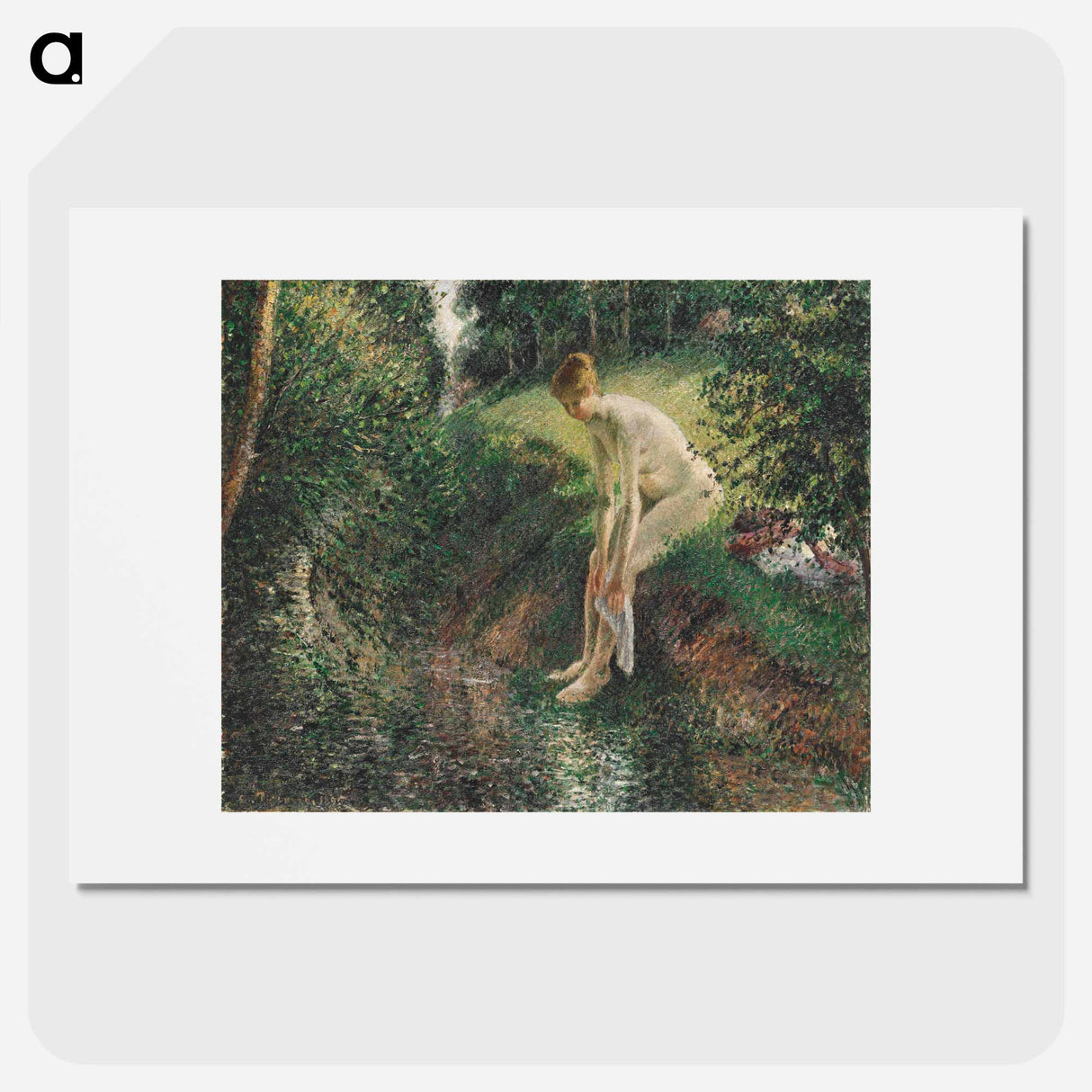 アートポスター-Bather in the Woods - カミーユ ピサロ Poster.
