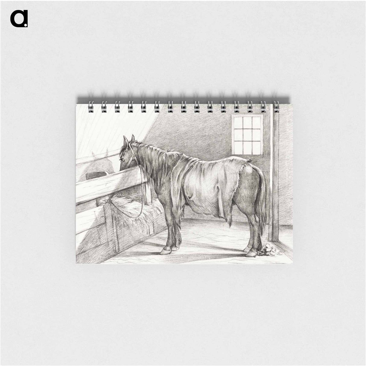 Standing horse in a stable - ジャン ベルナール Memo.