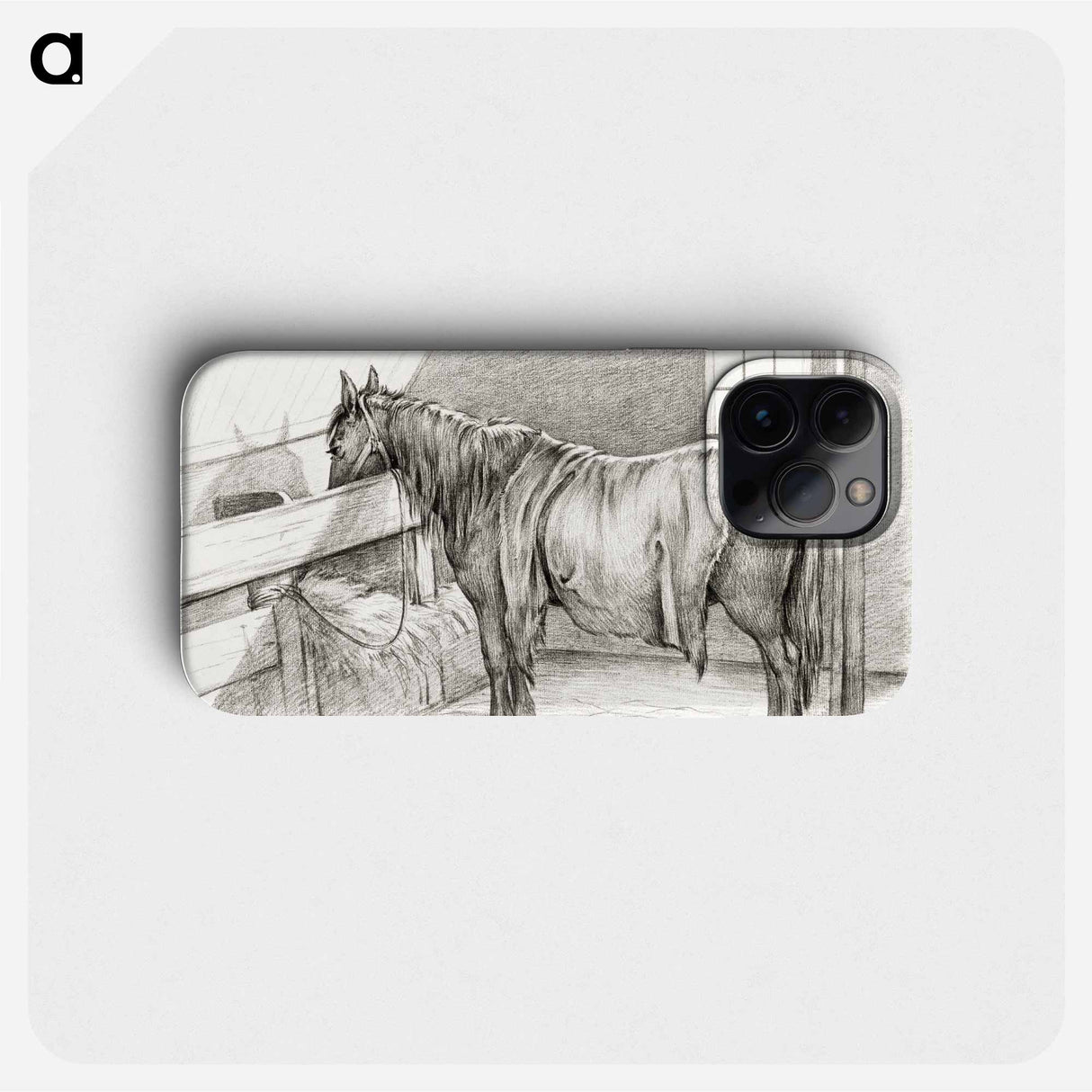 Standing horse in a stable - ジャン ベルナール Phone Case.