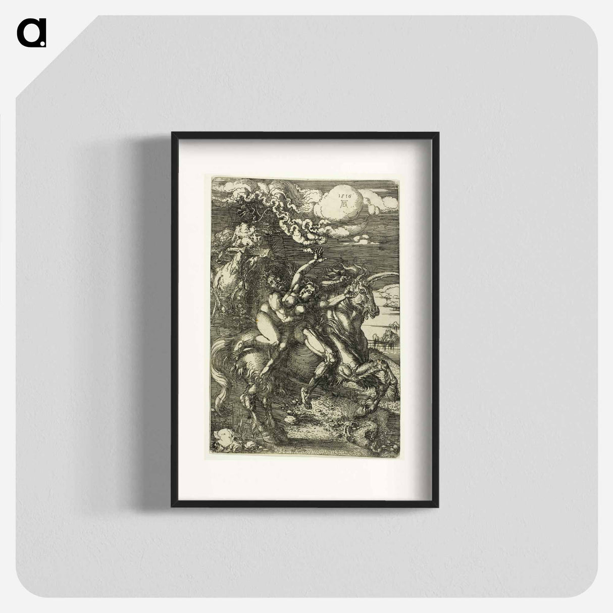 The Abduction of Proserpine on a Unicorn - アルブレヒト デューラー Poster.