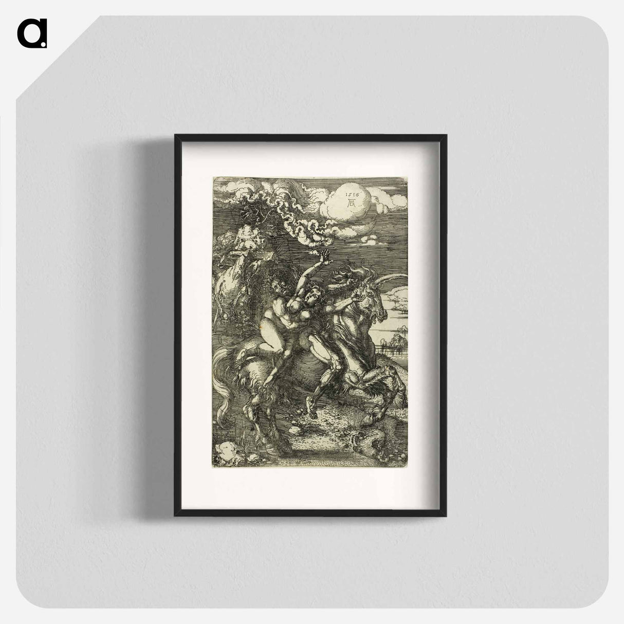 アートポスター-The Abduction of Proserpine on a Unicorn - アルブレヒト デューラー Poster.
