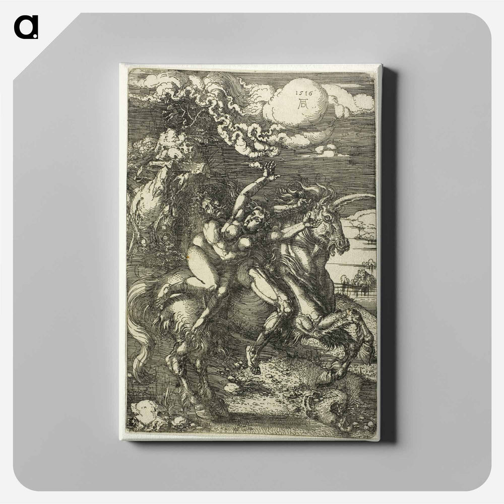 The Abduction of Proserpine on a Unicorn - アルブレヒト デューラー Canvas.