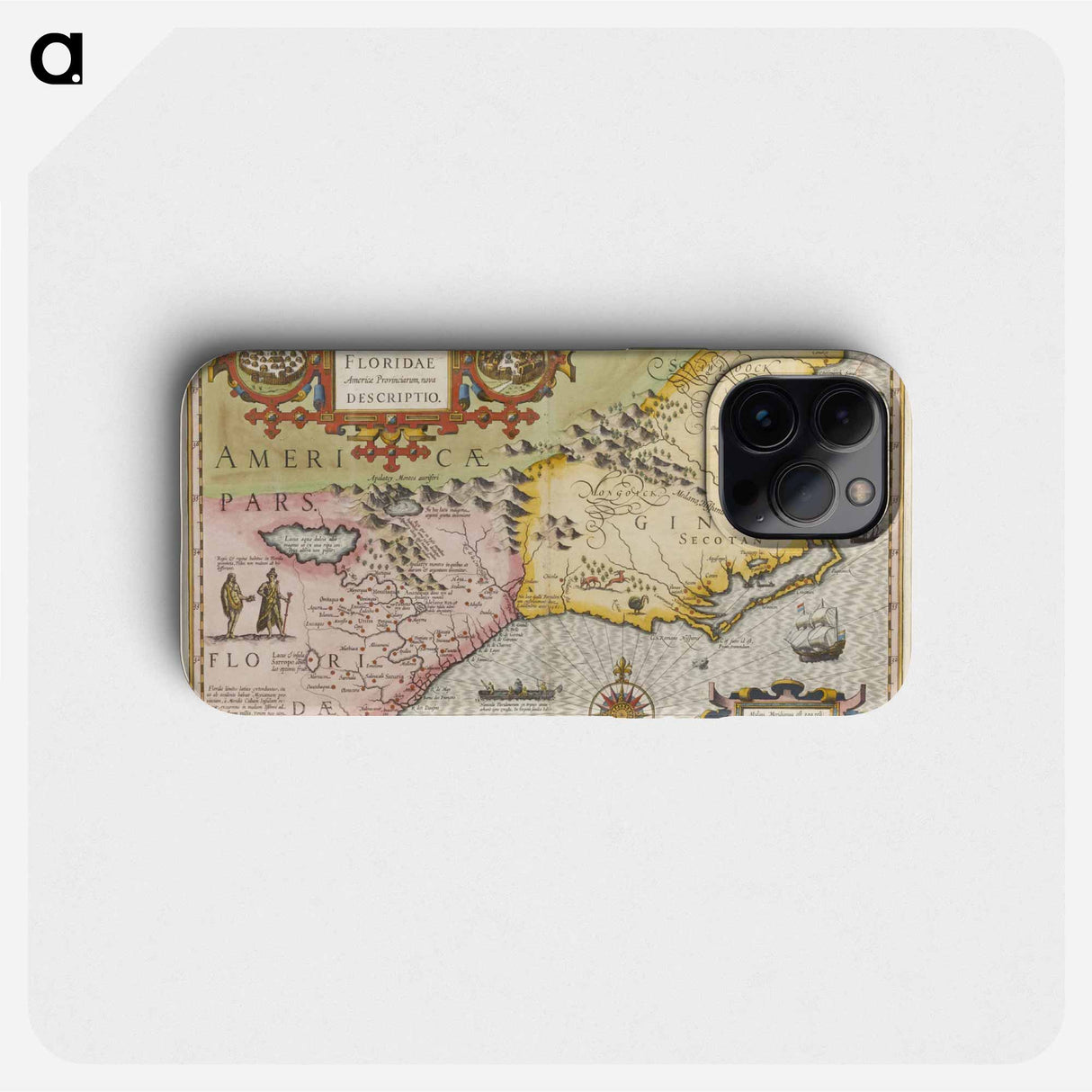 Virginia Item et Floridae - アンティーク地図 Phone Case.