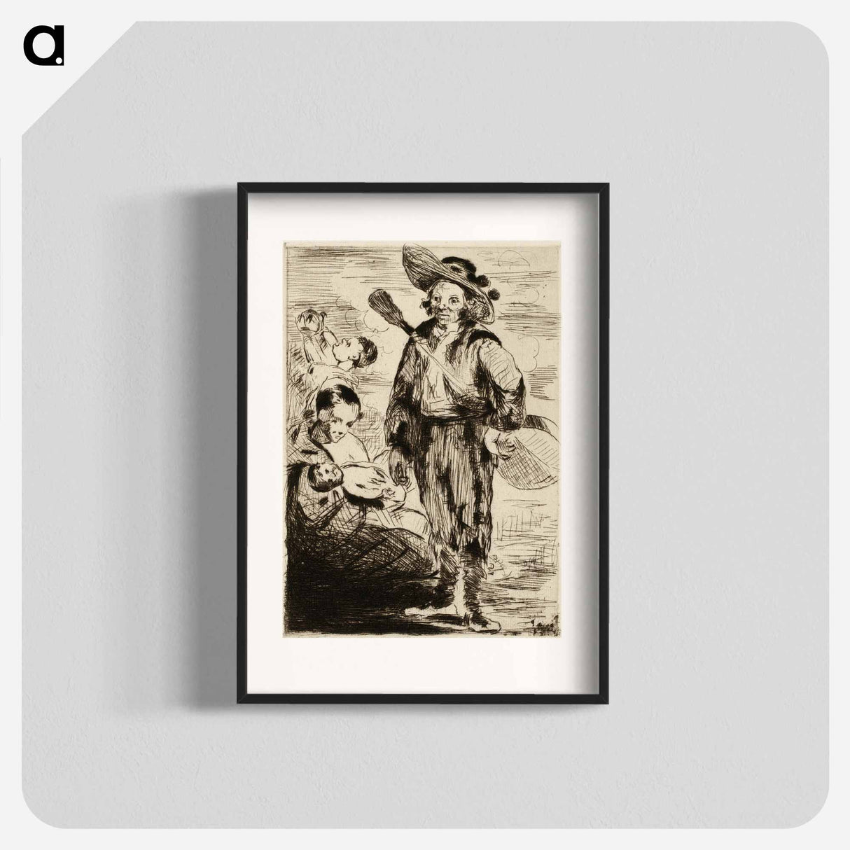 The Little Gypsies - エドゥアール マネ Poster.