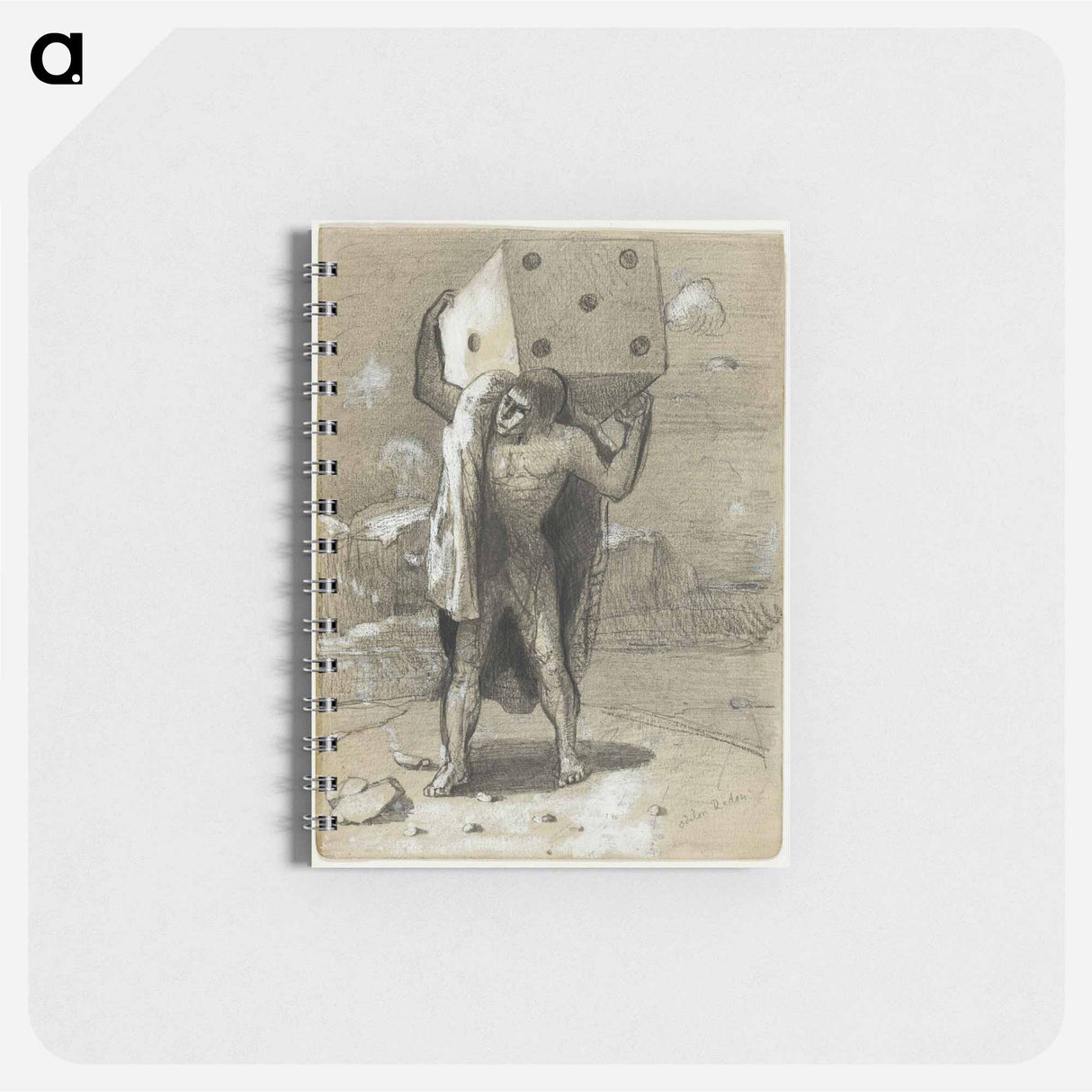 The Die, also called the Weight of Passions - オディロン ルドン Memo.