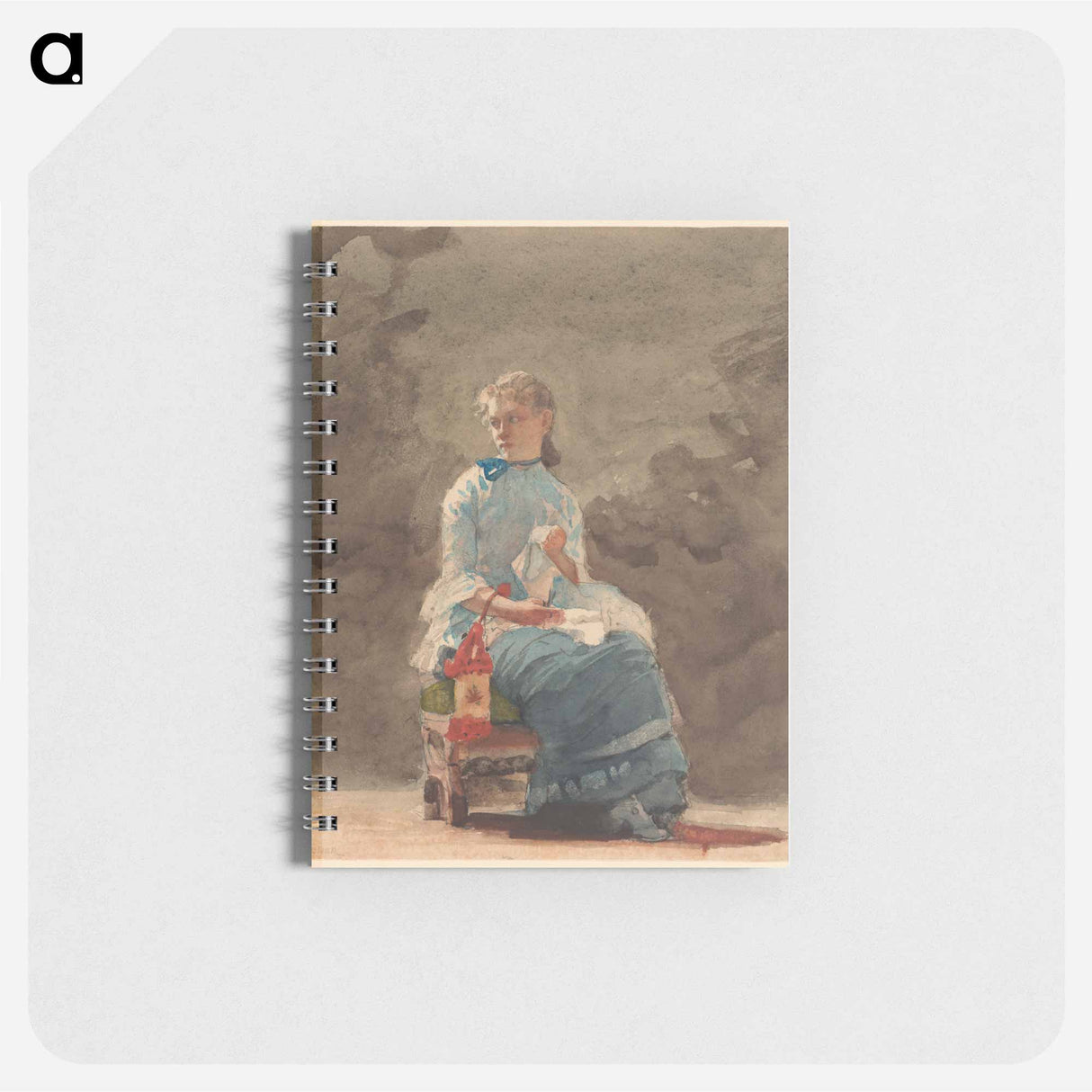 Young Woman Sewing - ウィンスロー ホーマー Memo.