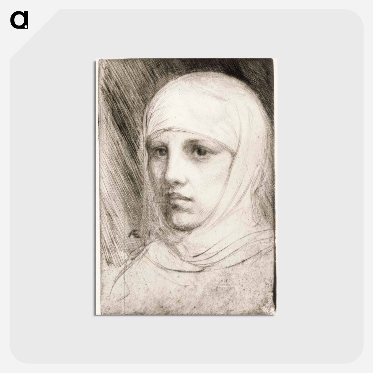 Madonnan pää - アルバート エーデルフェルト Postcard.