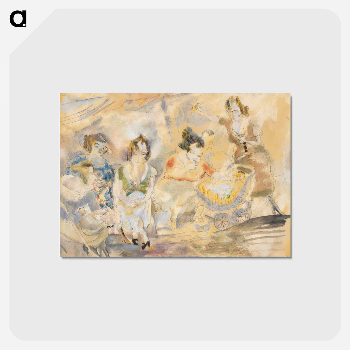 アートポストカード-Woman with Baby Carriage
- バーンズ・コレクション Postcard.