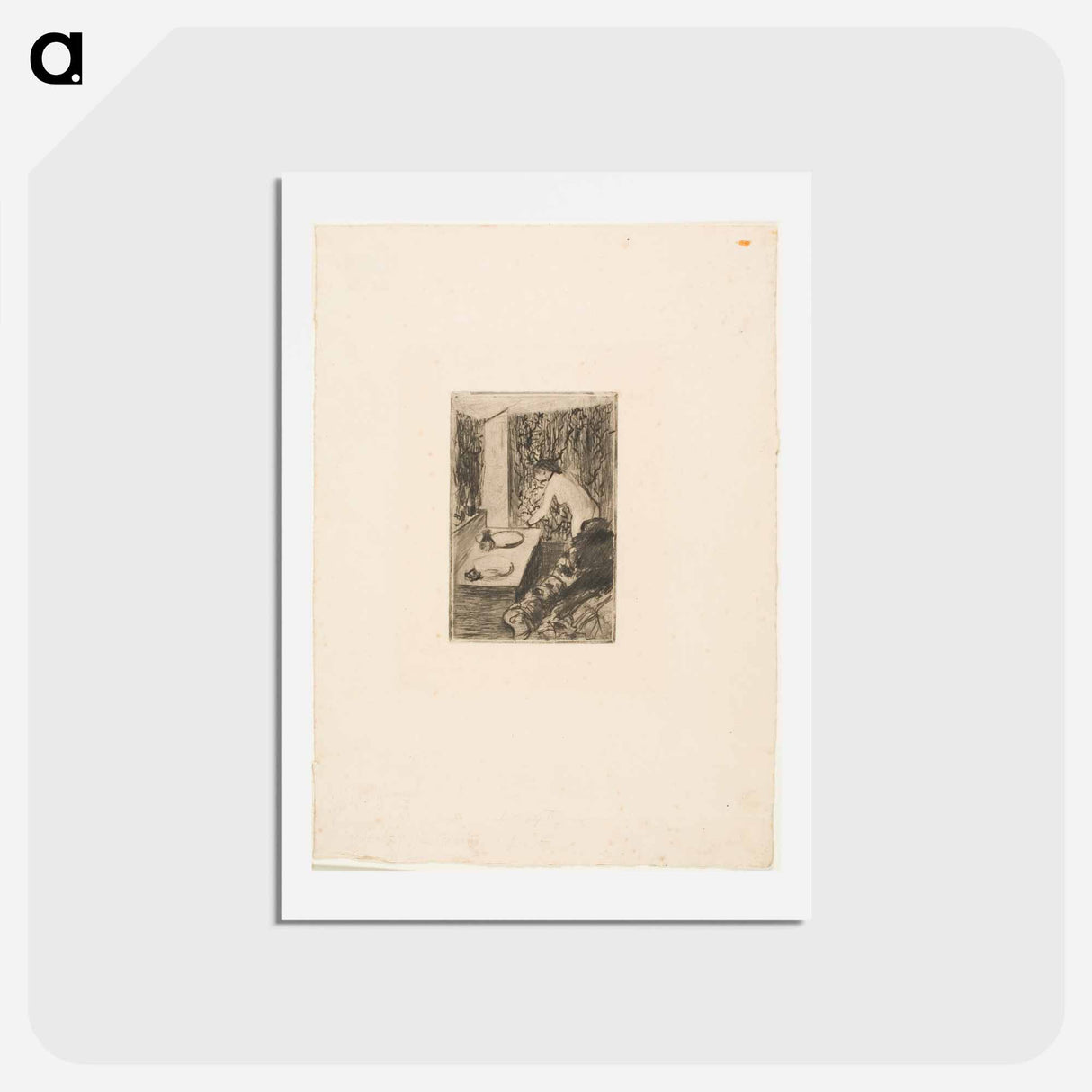 アートポストカード-The Little Dressing Room - エドガー ドガ Postcard.