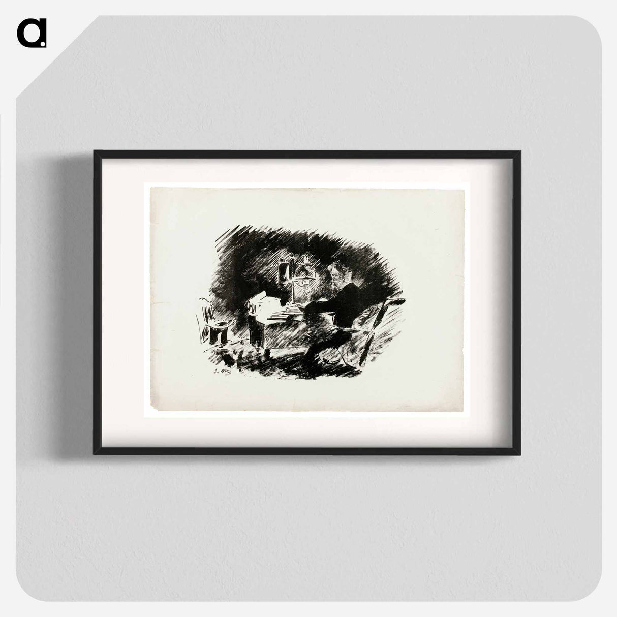 Under the Lamp - エドゥアール マネ Poster.