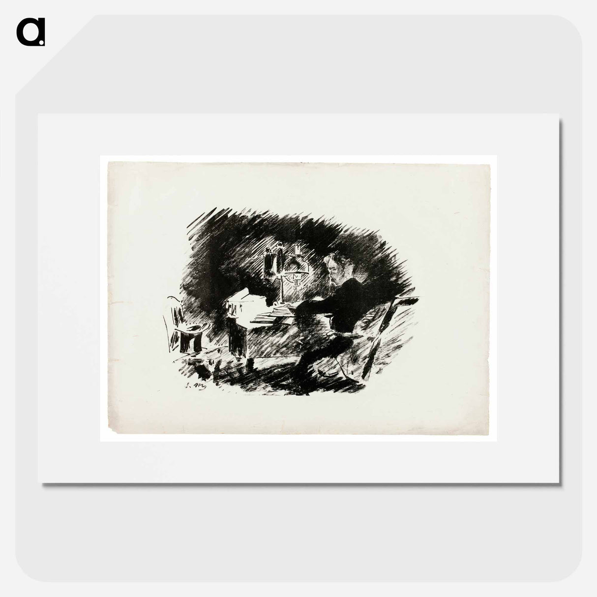 Under the Lamp - エドゥアール マネ Poster.