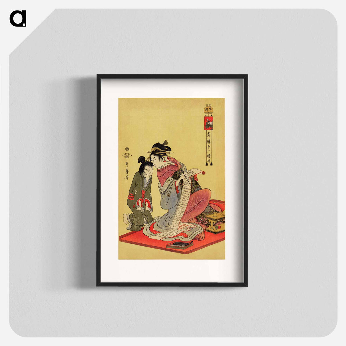 アートポスター-Inu no Koku - 喜多川 歌麿 Poster.
