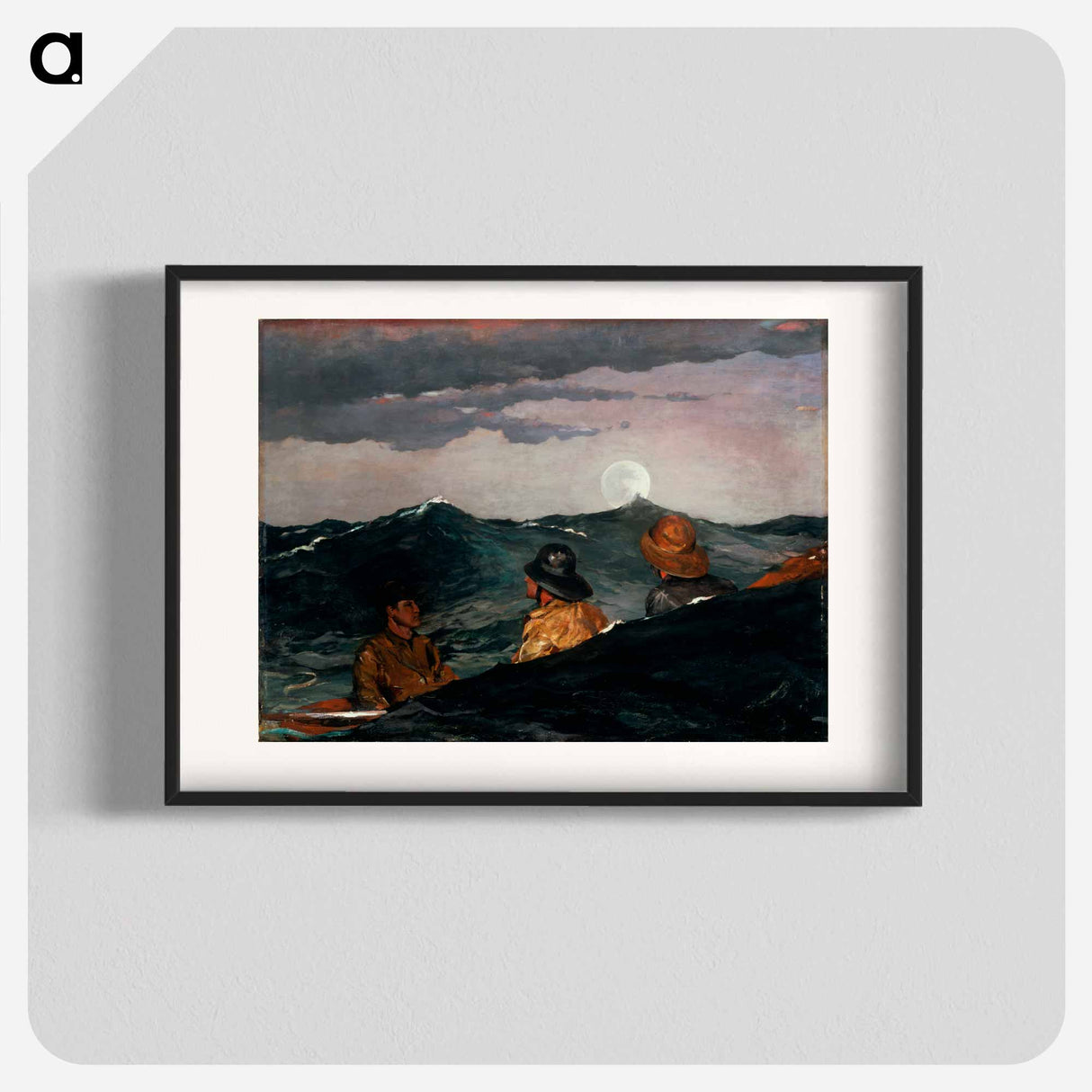 Kissing the Moon - ウィンスロー ホーマー Poster.