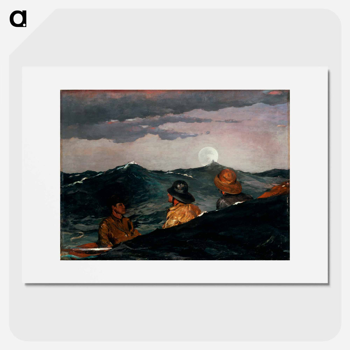 Kissing the Moon - ウィンスロー ホーマー Poster.