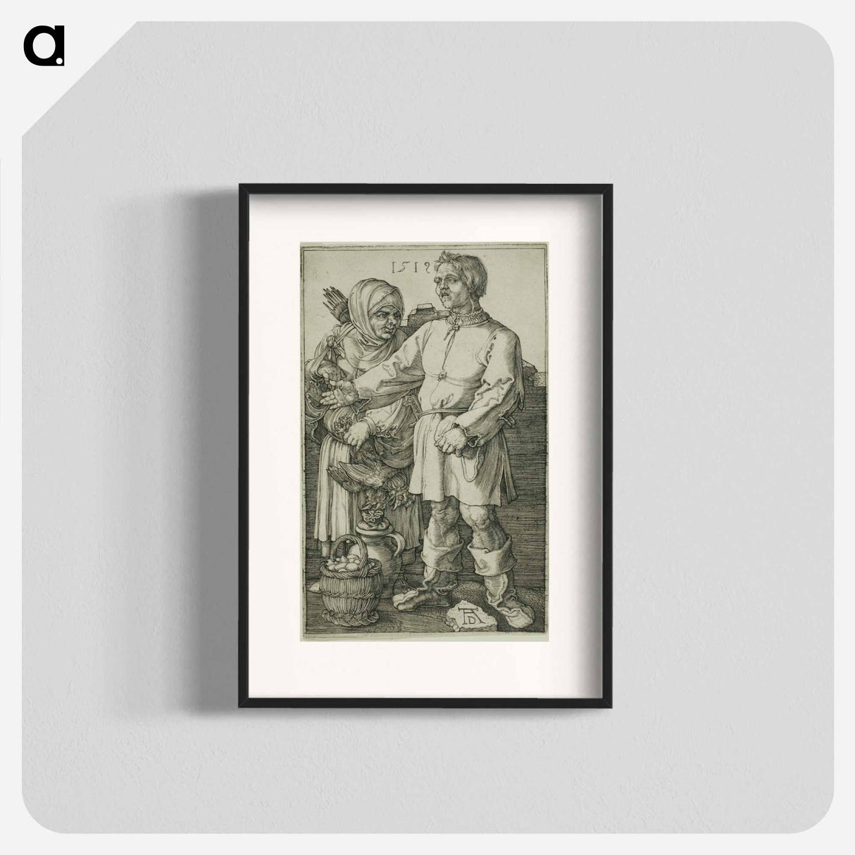 The Peasant and His Wife at Market - アルブレヒト デューラー Poster.