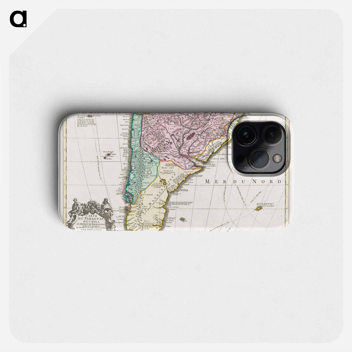 Kaart van het zuidelijke deel van Zuid-Amerika - アンティーク地図 Phone Case.