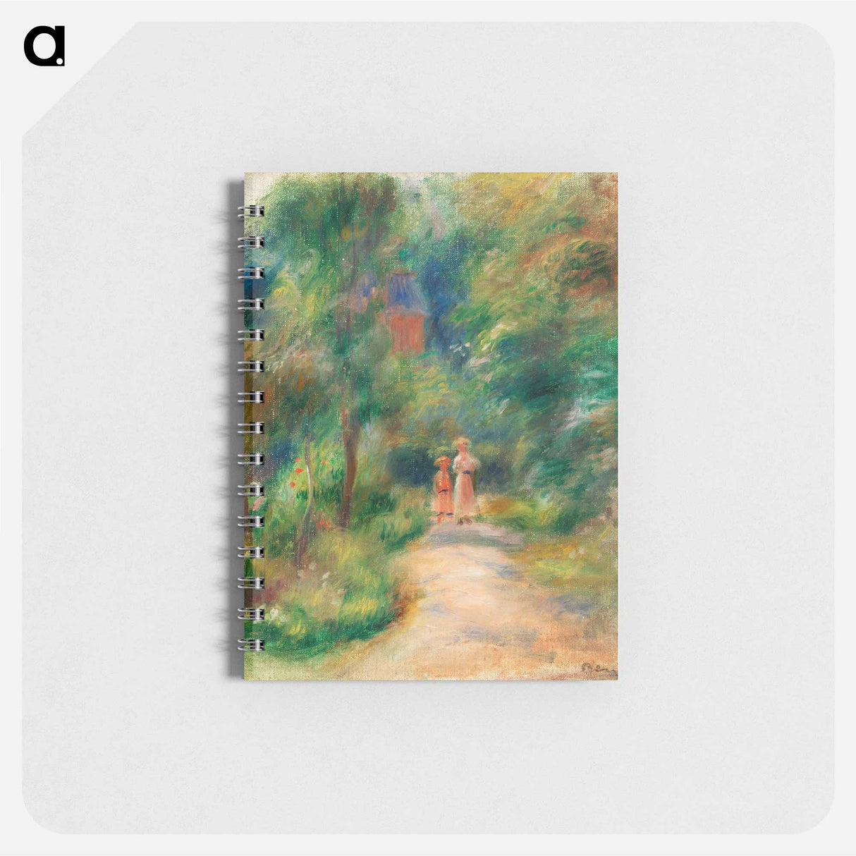 Two Figures on a Path - ピエール オーギュスト ルノワール Memo.