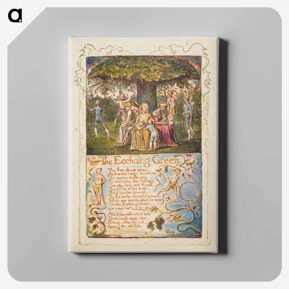 Songs of Innocence and of Experience: The Ecchoing Green - ウィリアム ブレイク Canvas.
