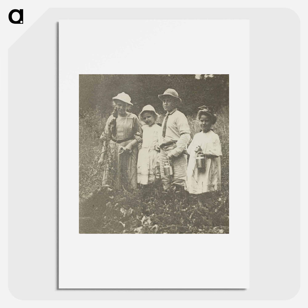 Untitled (Flora, Elizabeth, Howard & Kitty in Lake George field) - アルフレッド スティーグリッツ Poster.