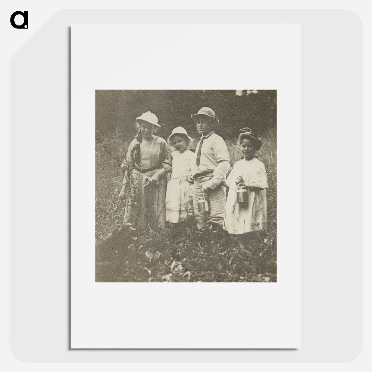 Untitled (Flora, Elizabeth, Howard & Kitty in Lake George field) - アルフレッド スティーグリッツ Poster.