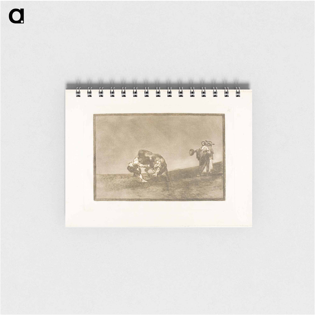 The Same Man Throws a Bull in the Ring at Madrid - Francisco de Goya Memo.