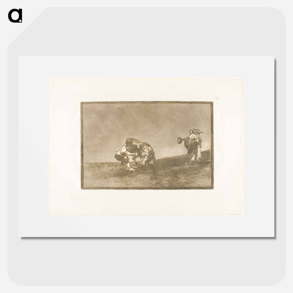 The Same Man Throws a Bull in the Ring at Madrid - Francisco de Goya Poster.