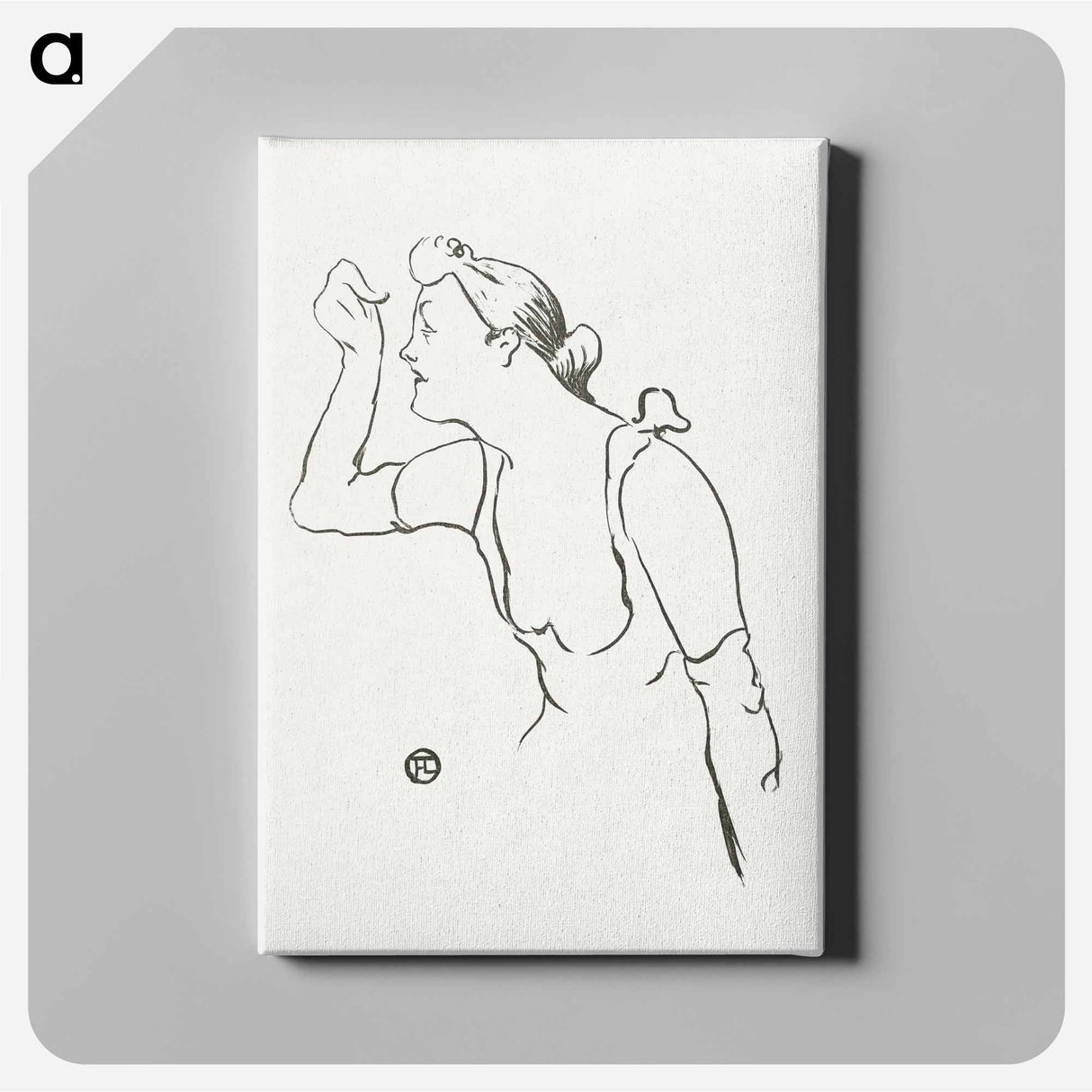 アートパネル-Portret van zangeres Paula Brebion - アンリ ド トゥールーズ ロートレック Canvas.