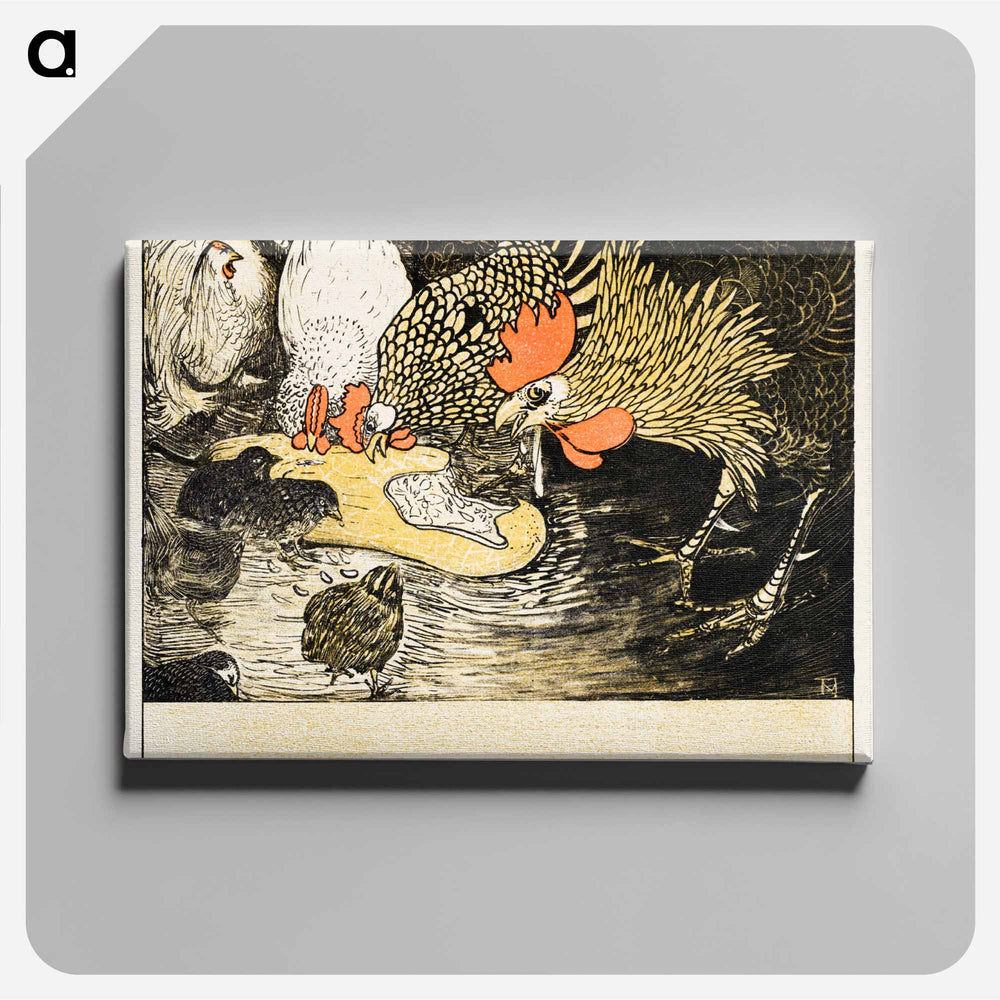 Handen en kuikens - Theo van Hoytema Canvas.