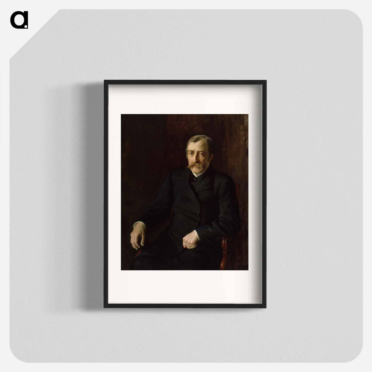 Portrait of professor carl gustaf estlander - アルバート エーデルフェルト Poster.