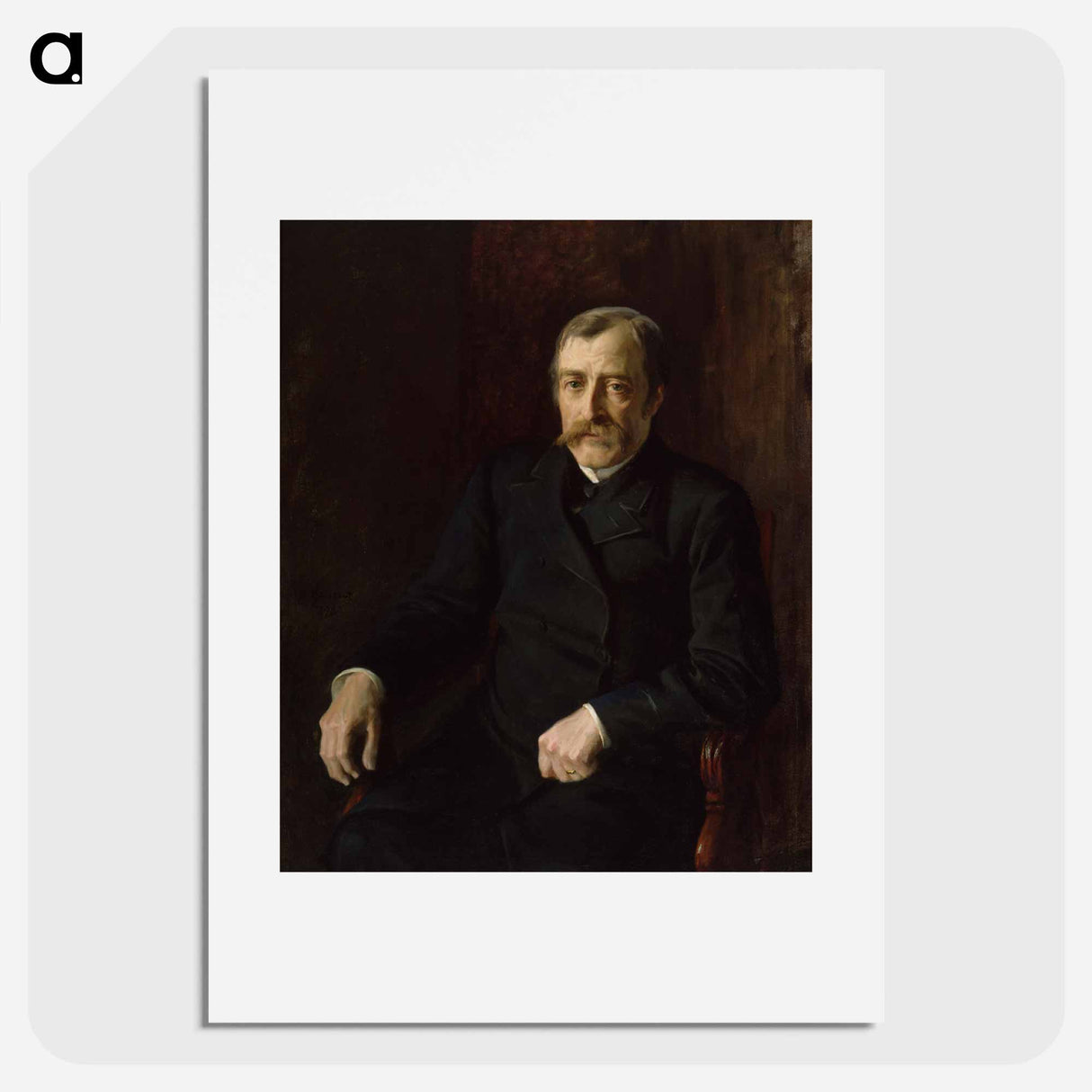 Portrait of professor carl gustaf estlander - アルバート エーデルフェルト Poster.