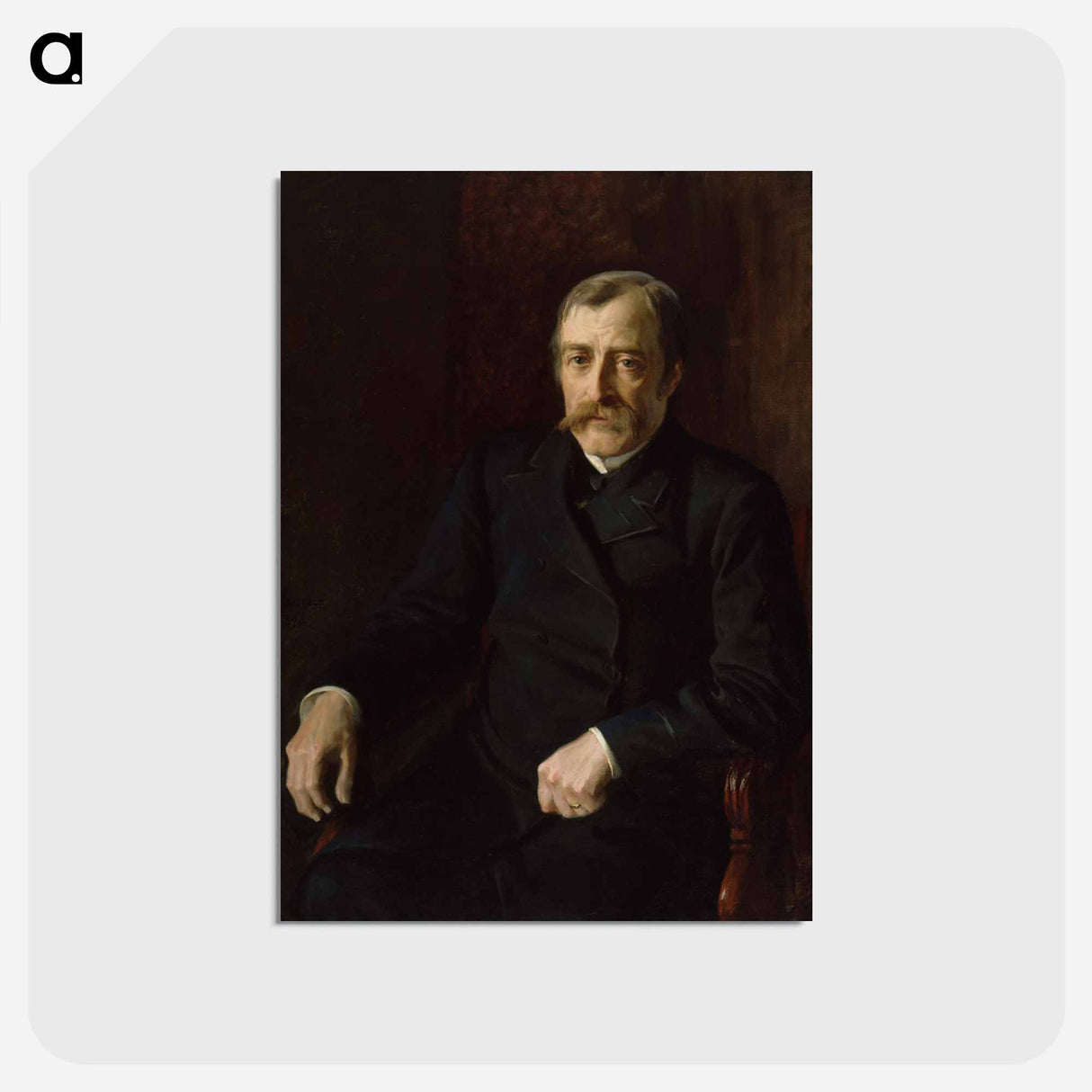 Portrait of professor carl gustaf estlander - アルバート エーデルフェルト Postcard.