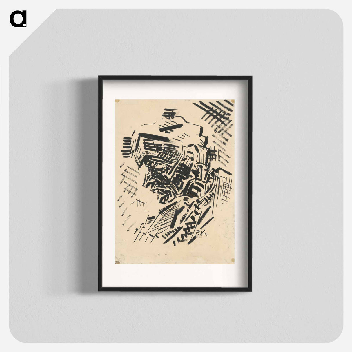 Head of a man in a fur-cap - アーノルド ピーター ワイズ クビンチャン Poster.