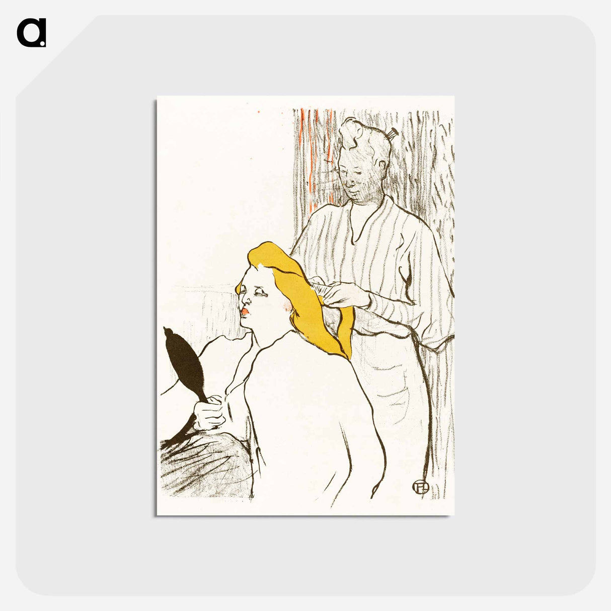アートポストカード-The Hairdresser - アンリ ド トゥールーズ ロートレック Postcard.