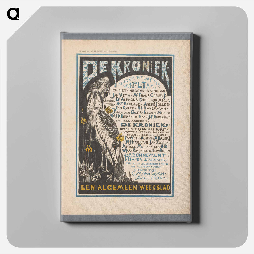 De Kroniek / Een Algemeen Weekblad - テオ ヴァン ホイテマ Canvas.