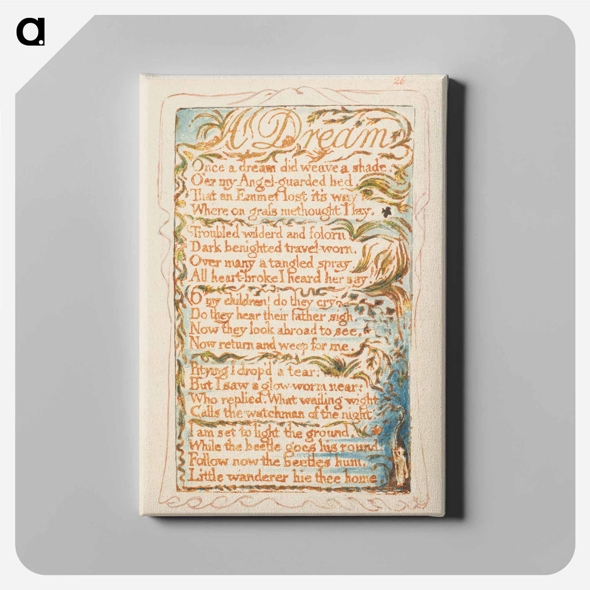 Songs of Innocence and of Experience: A Dream - William Blake Canvas.